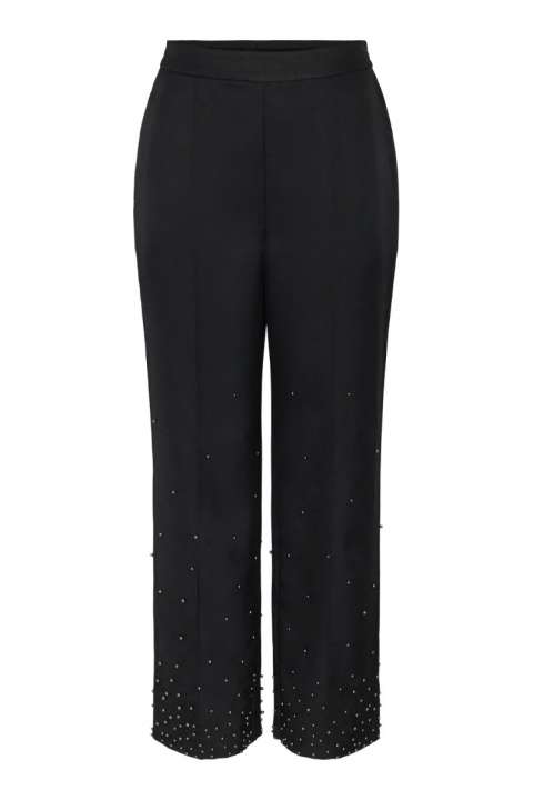 Priser på Pieces - Bukser - PC Ru Hw Embelish Pants - Black