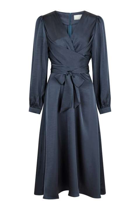 Priser på Neo Noir - Kjole - Rimini Heavy Sateen Dress - Midnight Blue