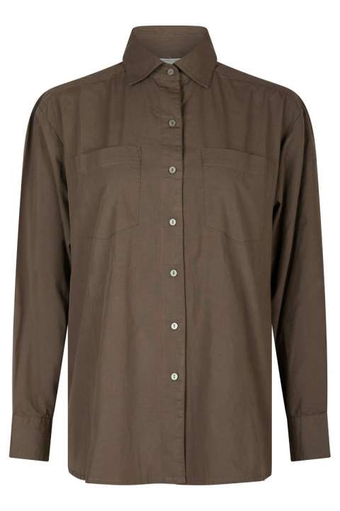 Priser på Neo Noir - Skjorte - Dalma C Poplin Shirt - Warm Grey