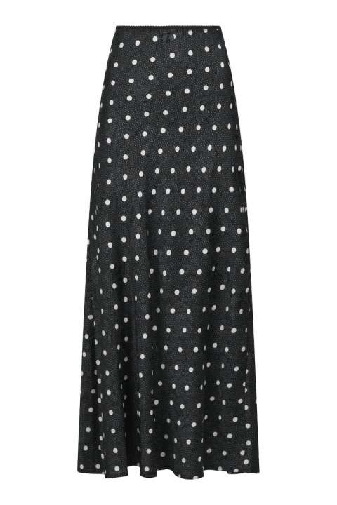 Priser på Neo Noir - Nederdel - Lola Retro Dot Long Skirt - Black