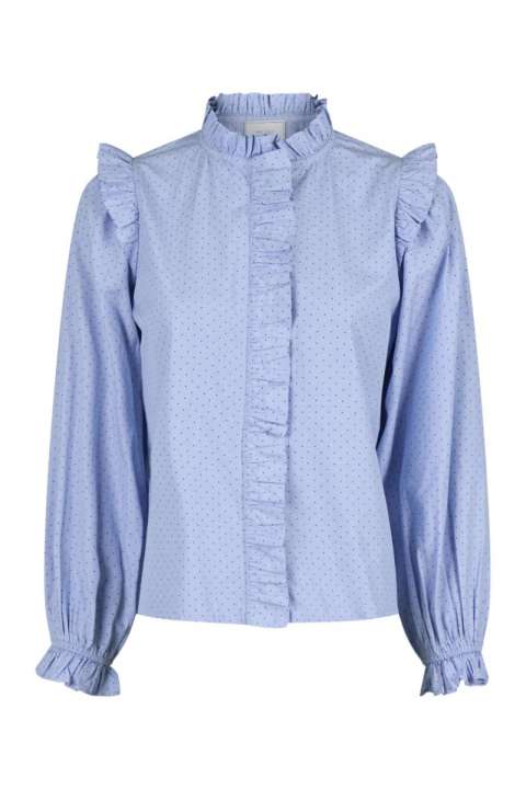 Priser på Neo Noir - Skjorte - Charly Mini Dot Blouse - Light Blue