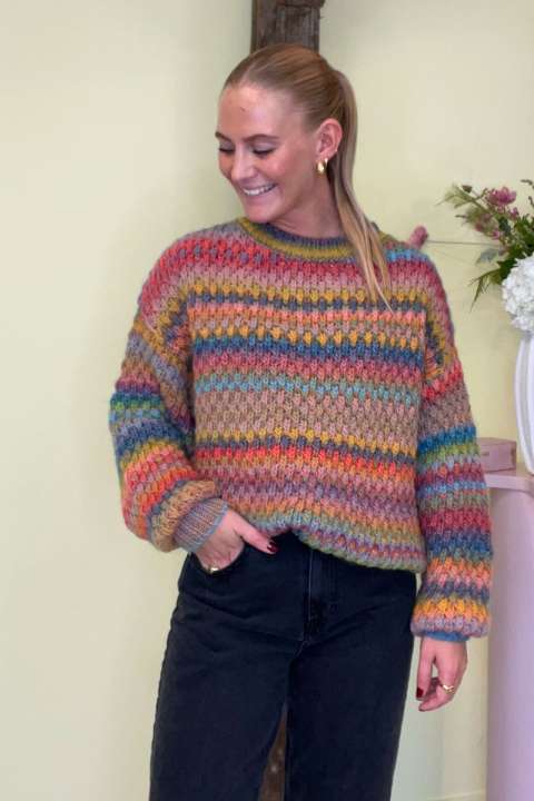 Priser på Noella - Strik - Gio Knit Sweater - Candy Mix