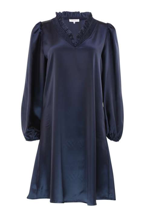 Priser på Continue - Kjole - Pauline Dress - Navy Blue