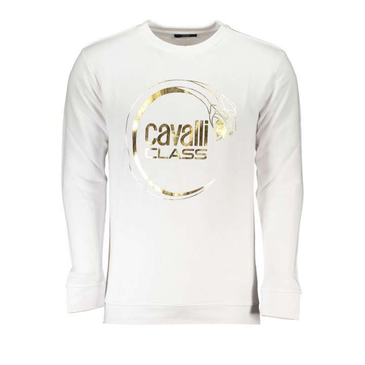 Priser på Cavalli Class White Cotton Sweater