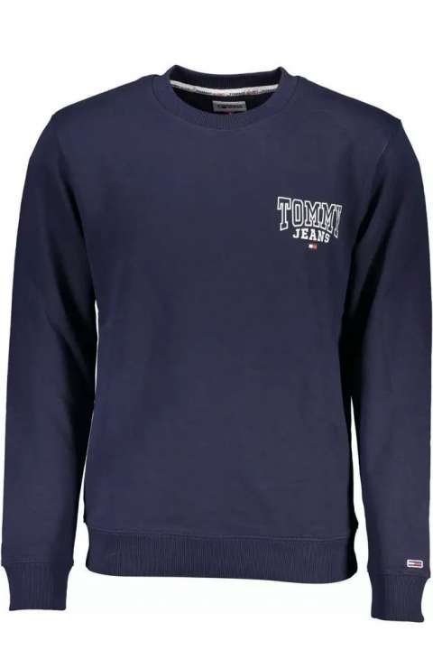 Priser på Tommy Hilfiger Classic Crew-Neck Blue Cotton Sweatshirt