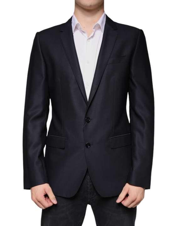 Priser på Dolce & Gabbana Black Wool Single Breasted Dress Coat Blazer