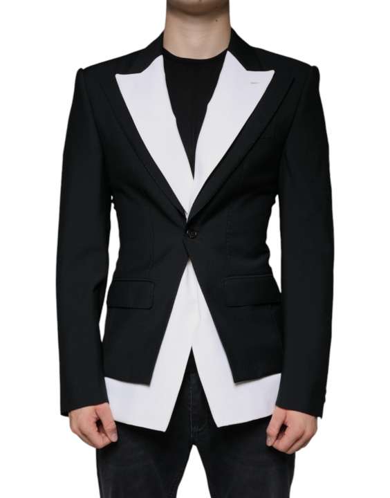 Priser på Dolce & Gabbana Black White Single Breasted Dress Blazer