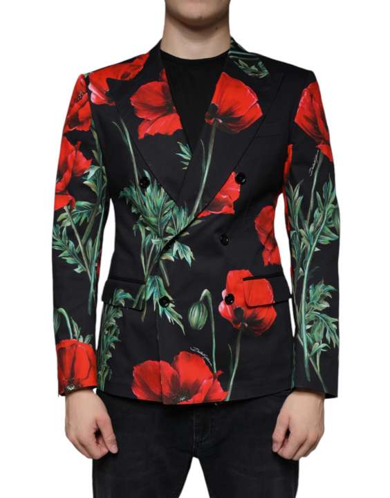 Priser på Dolce & Gabbana Black Floral Double Breasted Dress Blazer