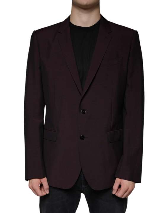 Priser på Dolce & Gabbana Bordeaux Wool Single Breasted Dress Blazer