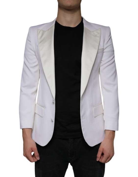 Priser på Dolce & Gabbana Off White Wool Single Breasted Dress Blazer