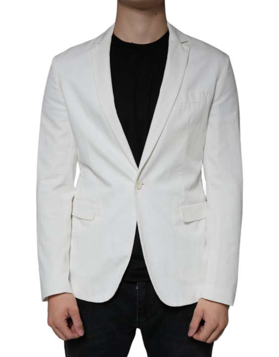 Priser på Dondup White Single Breasted One Button Dress Formal Blazer