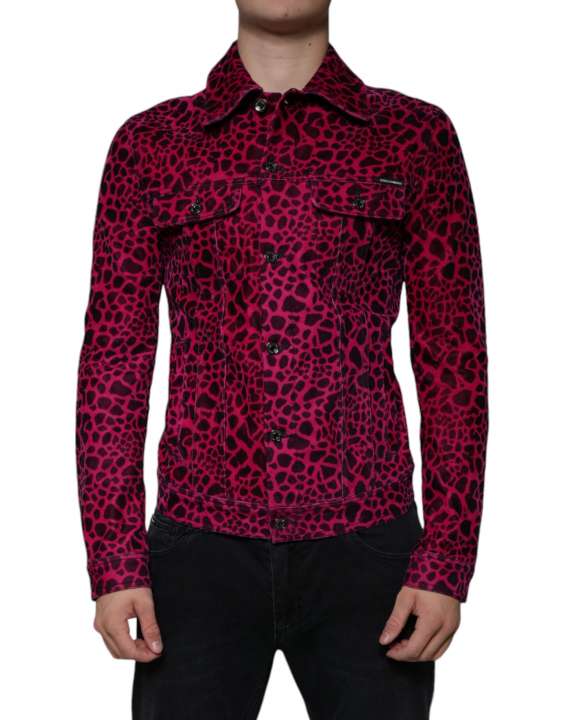 Priser på Dolce & Gabbana Fuchsia Leopard Button Down Collared Jacket