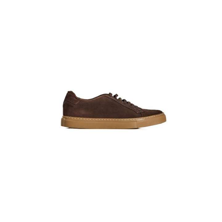 Priser på Roberto Pepe Luxury Brown Calfskin Sneakers