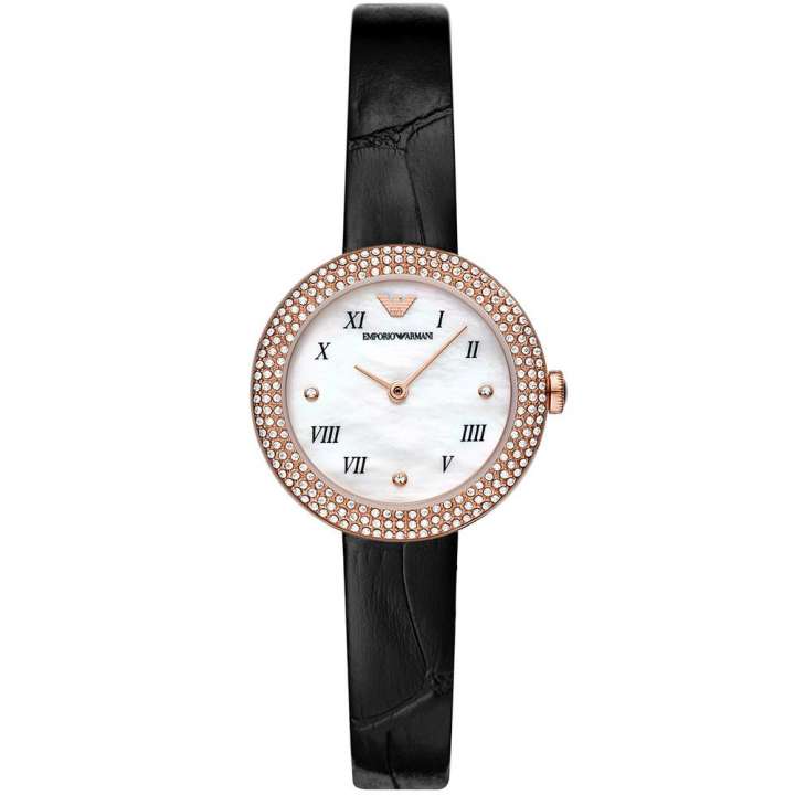 Priser på Emporio Armani Rose Gold Dame Ur