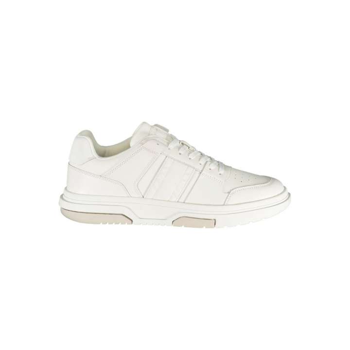 Priser på Tommy Hilfiger Contrast Lace-Up Sneakers in White