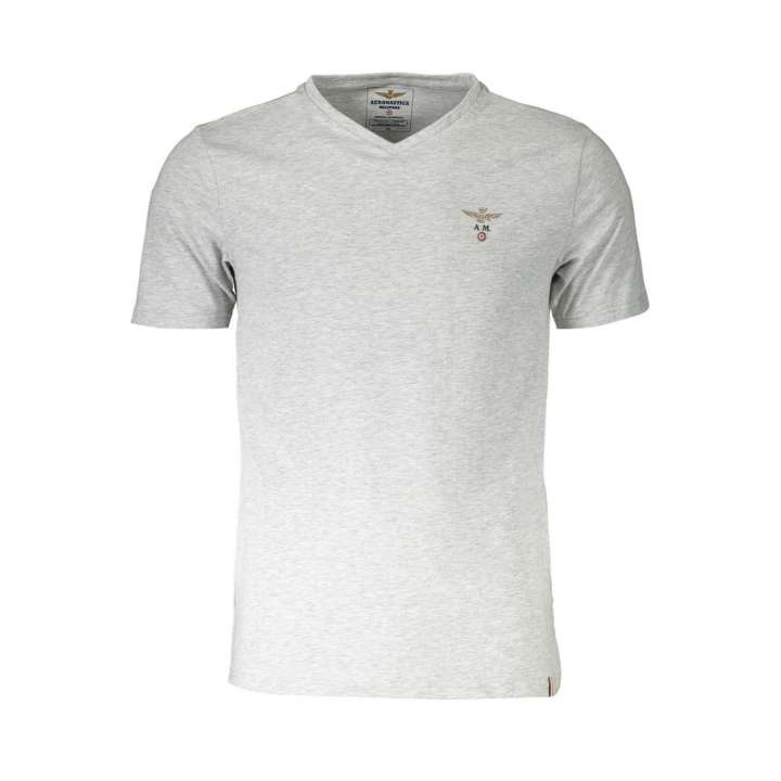 Priser på Aeronautica Militare Gray Cotton T-Shirt