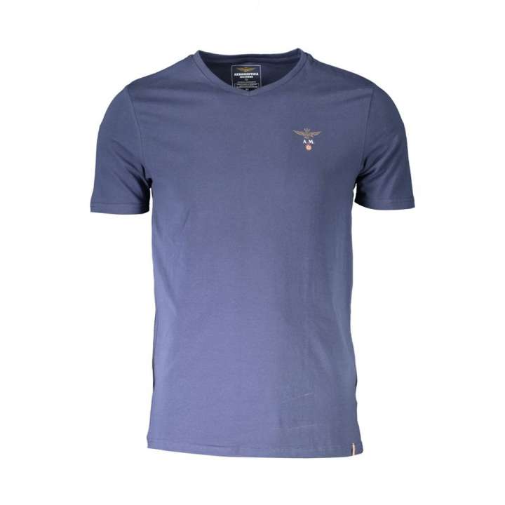 Priser på Aeronautica Militare Blue Cotton T-Shirt