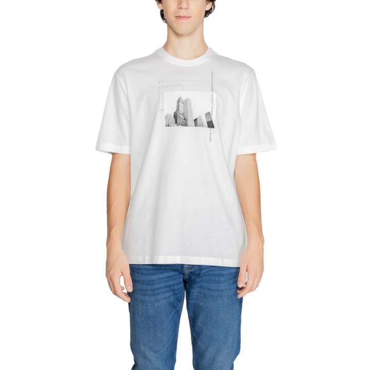 Priser på Armani Exchange White Cotton T-Shirt