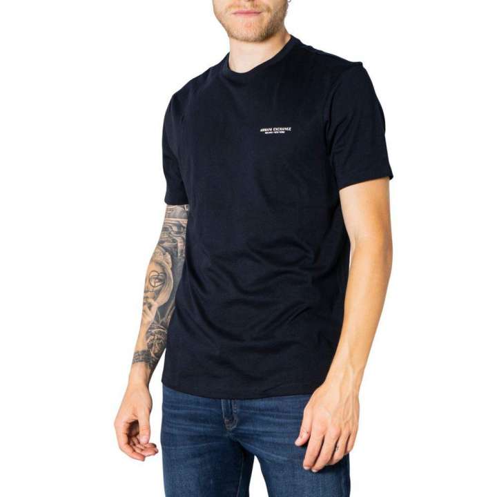 Priser på Armani Exchange Blue Cotton T-Shirt