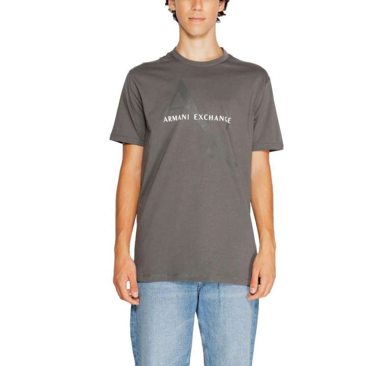 Priser på Armani Exchange Gray Cotton T-Shirt