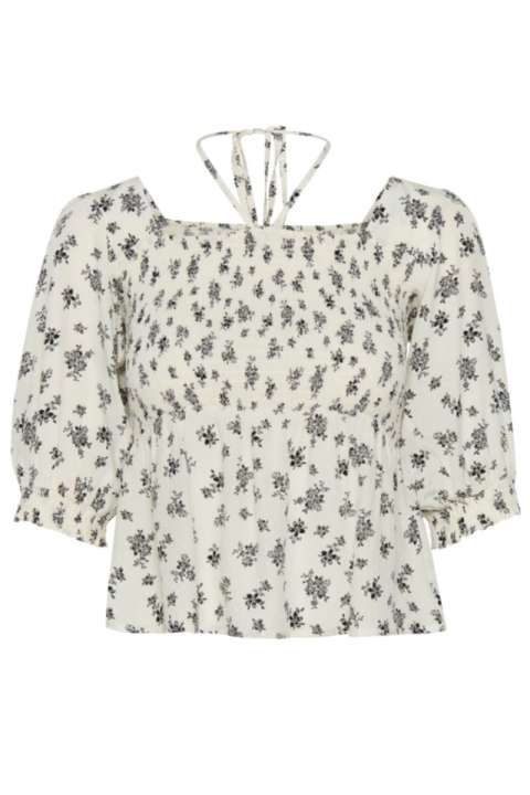 Priser på Gestuz - Bluse - SanvieGZ P Blouse - Egret Flower