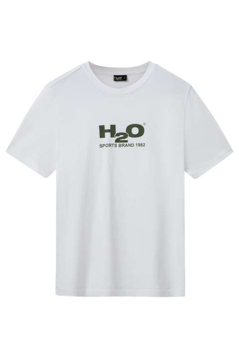 Priser på H2O - T-shirt - Logo Tee - White/Army