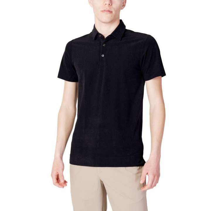 Priser på Suns Black Polyester Polo Shirt