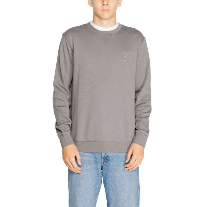 Priser på Hugo Boss Gray Cotton Sweater