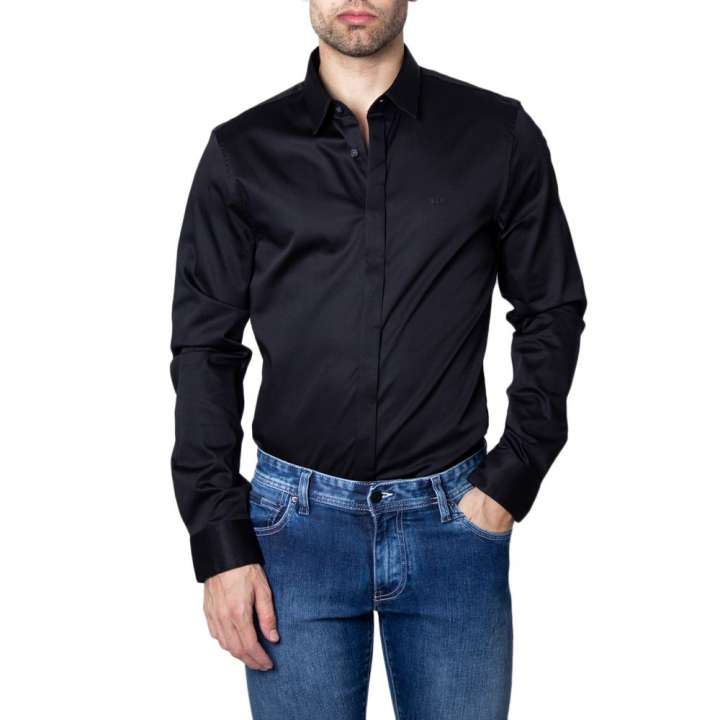 Priser på Armani Exchange Black Cotton Shirt