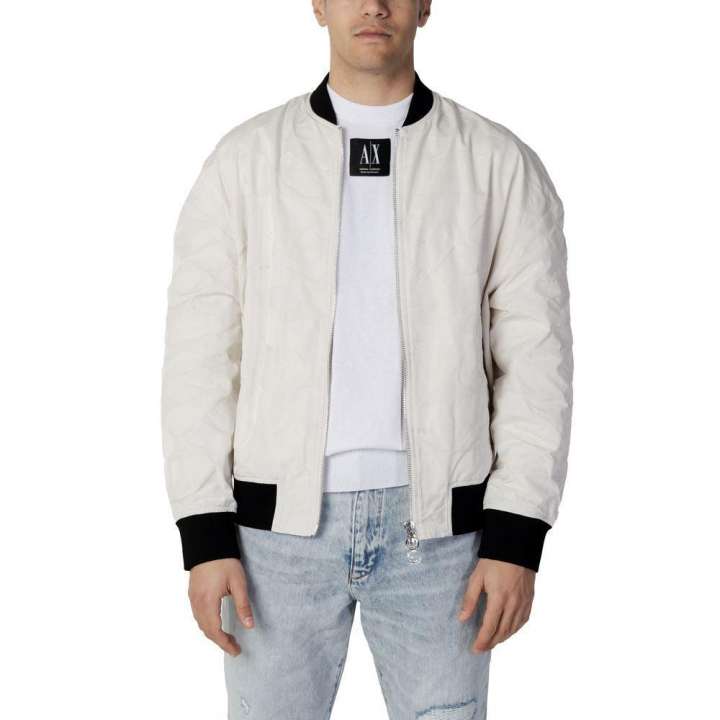 Priser på Armani Exchange Cream Polyester Jacket