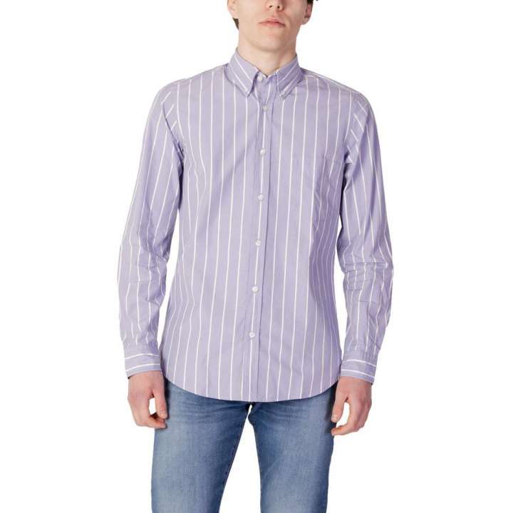 Priser på Hugo Boss Purple Cotton Shirt