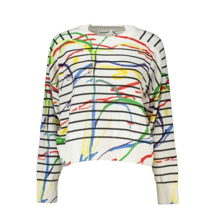 Priser på Desigual Chic Contrast Detail Crew Neck Sweater