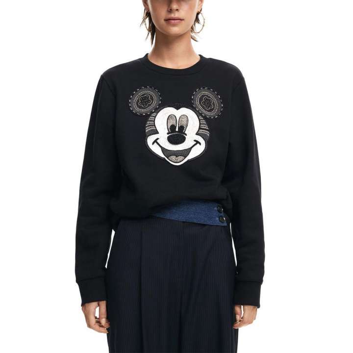 Priser på Desigual Black Cotton Sweater