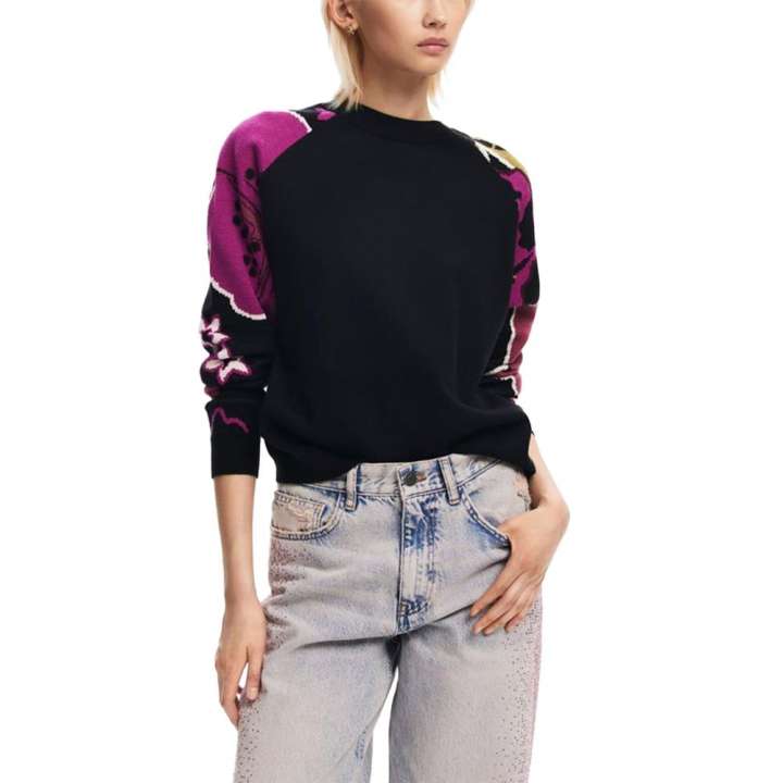 Priser på Desigual Black Viscose Sweater