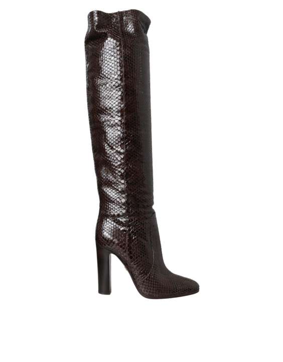 Priser på Dolce & Gabbana Brown Exotic Leather Heels High Boots Shoes