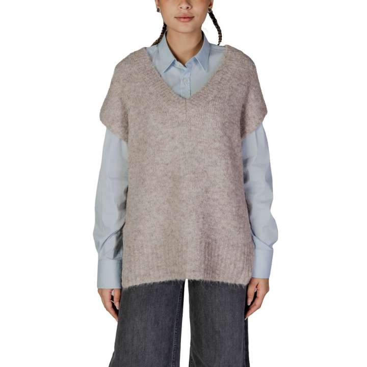 Priser på Vero Moda Beige Recycled Polyester Sweater