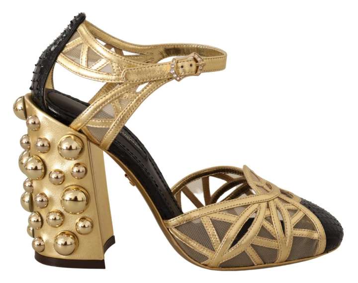 Priser på Dolce & Gabbana Elegant Crystal Studded Leather Pumps