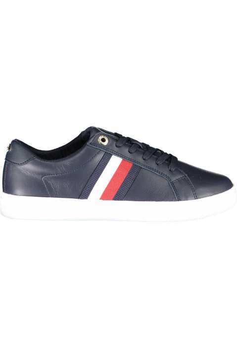 Priser på Tommy Hilfiger Blue Leather Dame Sneakers