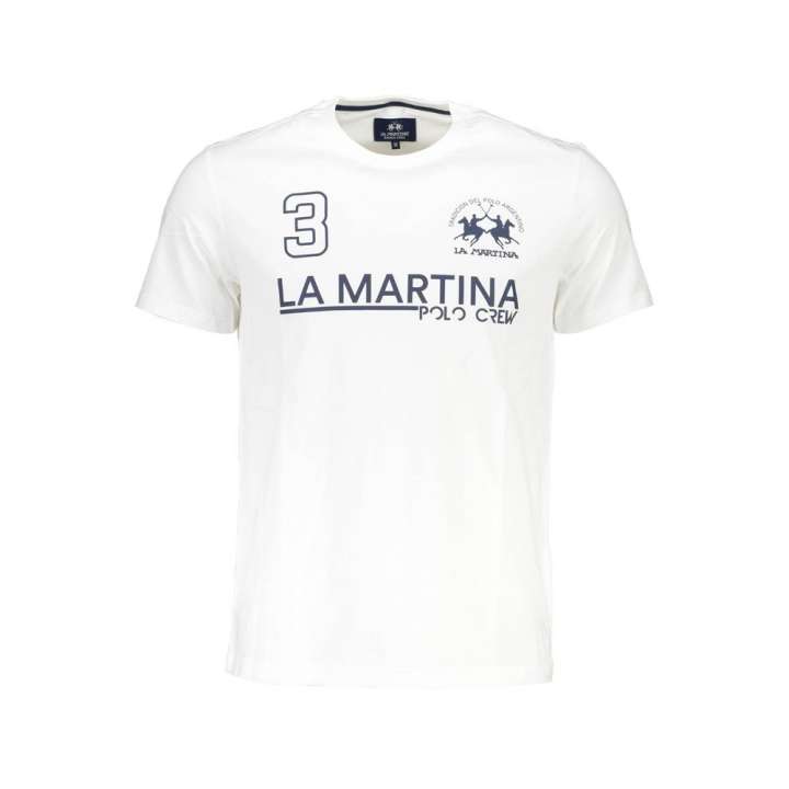 Priser på La Martina White Cotton Herre T-Shirt