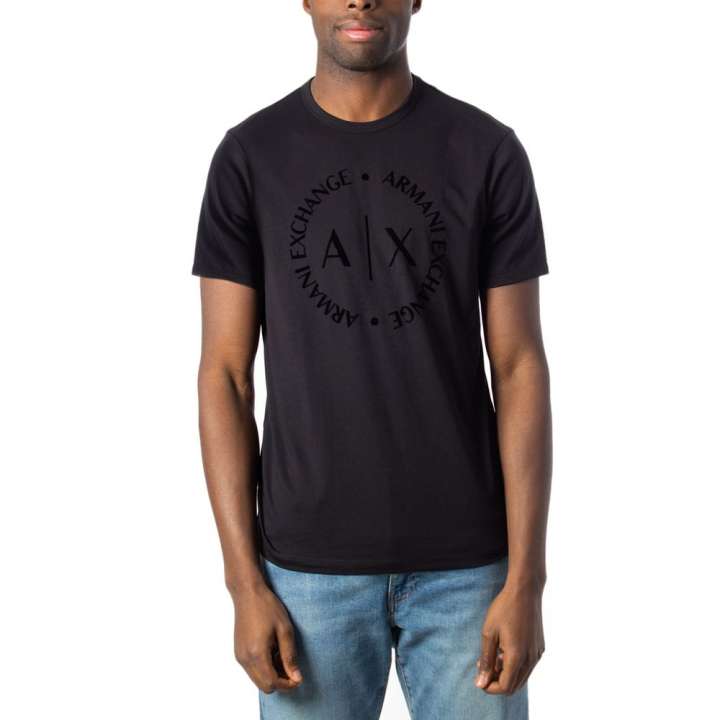 Priser på Armani Exchange Black Cotton T-Shirt