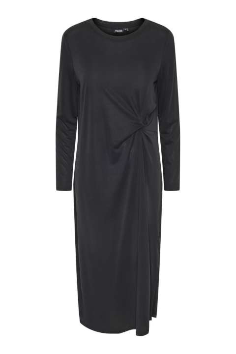 Priser på Pieces - Kjole - PC Anora LS Midi Knot Dress - Black