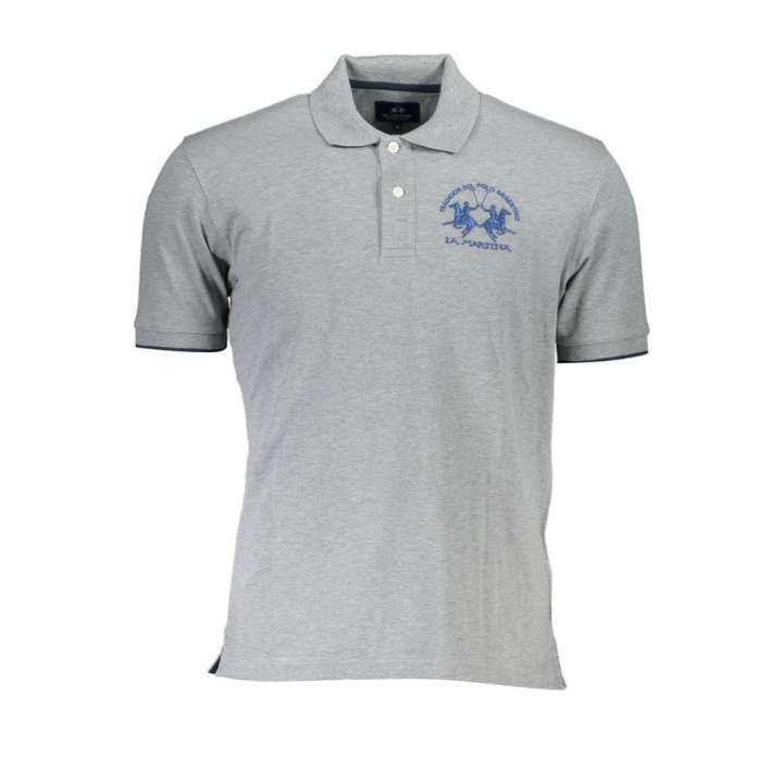 Priser på La Martina Gray Cotton Men Polo Shirt