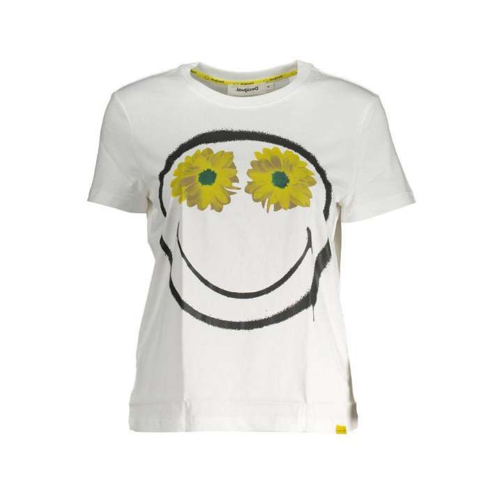 Priser på Desigual White Cotton Women Top