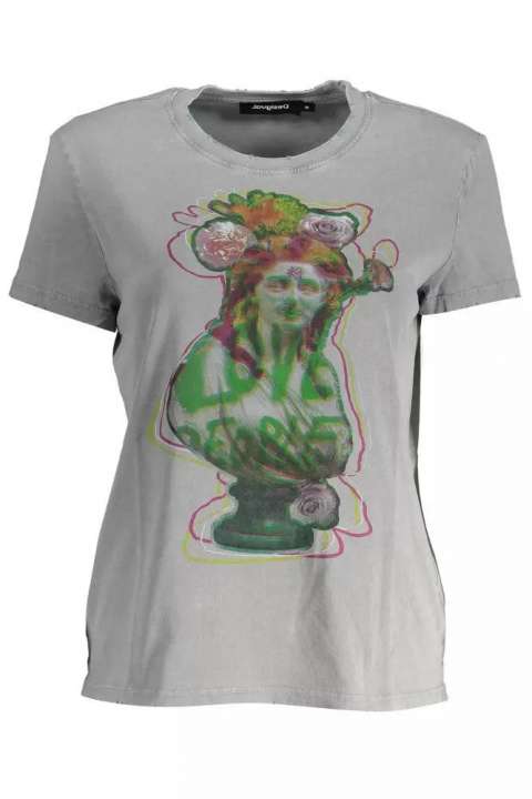 Priser på Desigual Gray Cotton Women Top