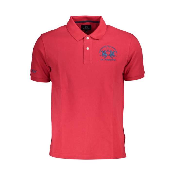 Priser på La Martina Red Cotton Men Polo Shirt