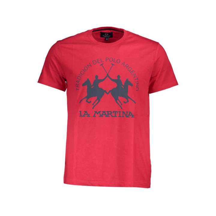 Priser på La Martina Red Cotton Men T-Shirt