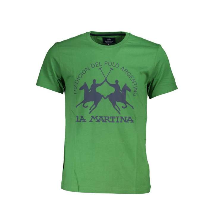 Priser på La Martina Green Cotton Men T-Shirt