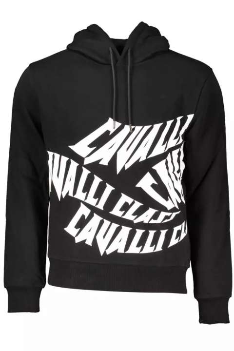 Priser på Cavalli Class Black Cotton Men Sweater