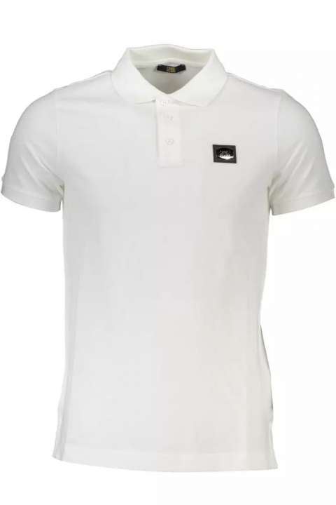 Priser på Cavalli Class White Cotton Men Polo Shirt