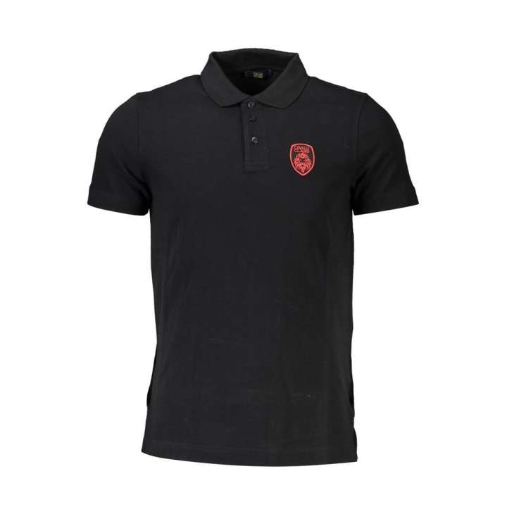 Priser på Cavalli Class Black Cotton Men Polo Shirt